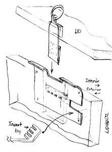 Drawing of proposed lock and chest