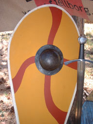 Rolan's kite and round shield.