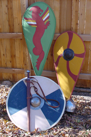 Rolan's kite and round shield.