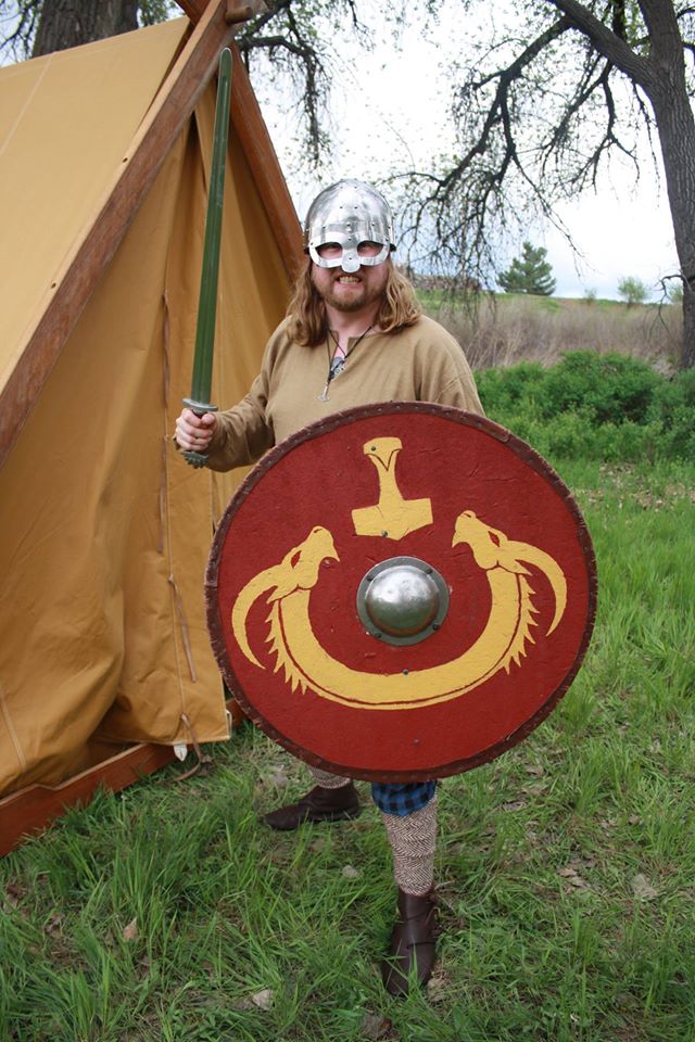 Erik with sword and shield